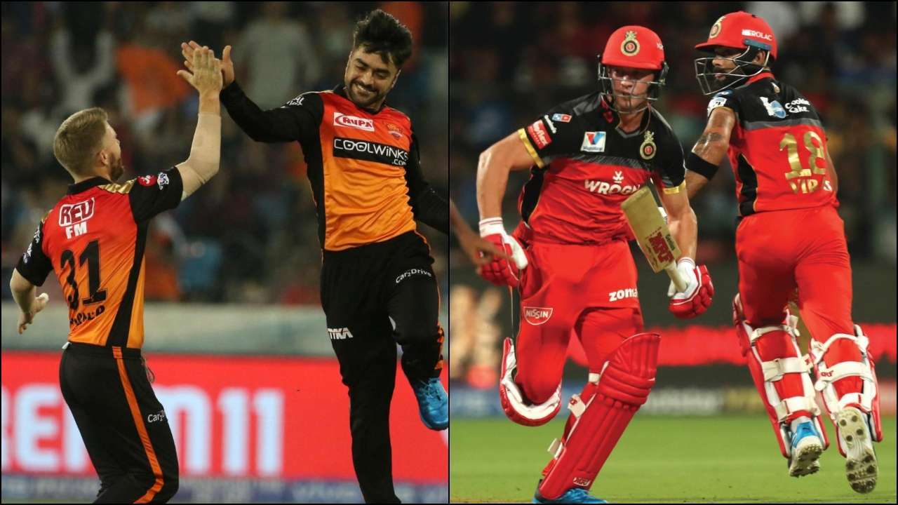 Royal Challengers Bangalore (RCB) vs Sunrisers Hyderabad (SRH) 1 Royal Challengers Bangalore