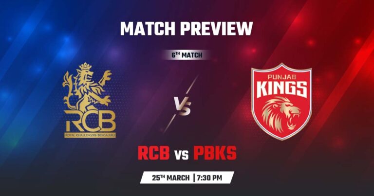RCB vs PBKS Match Preview