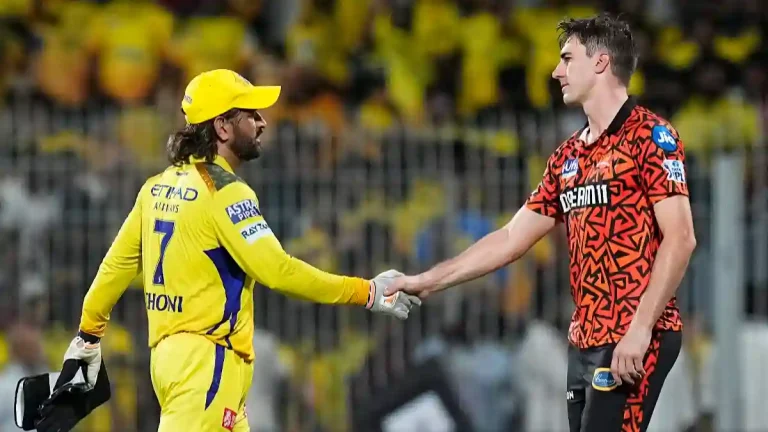 MS-Dhoni-and-Pat-Cummins-CSK-vs-SRH-PTI-